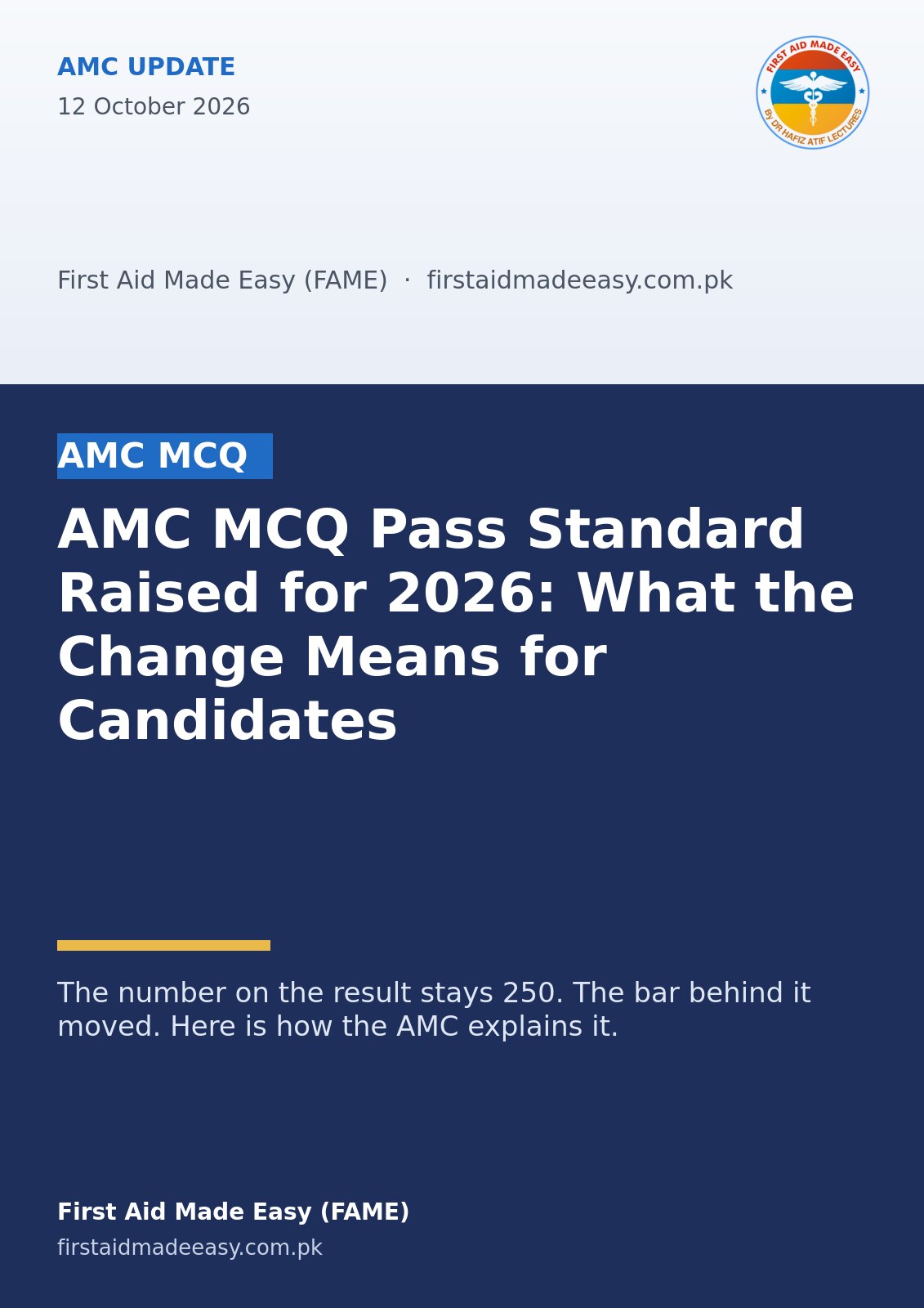 AMC MCQ Pass Standard Raised for 2026: What the Change Means for Candidates