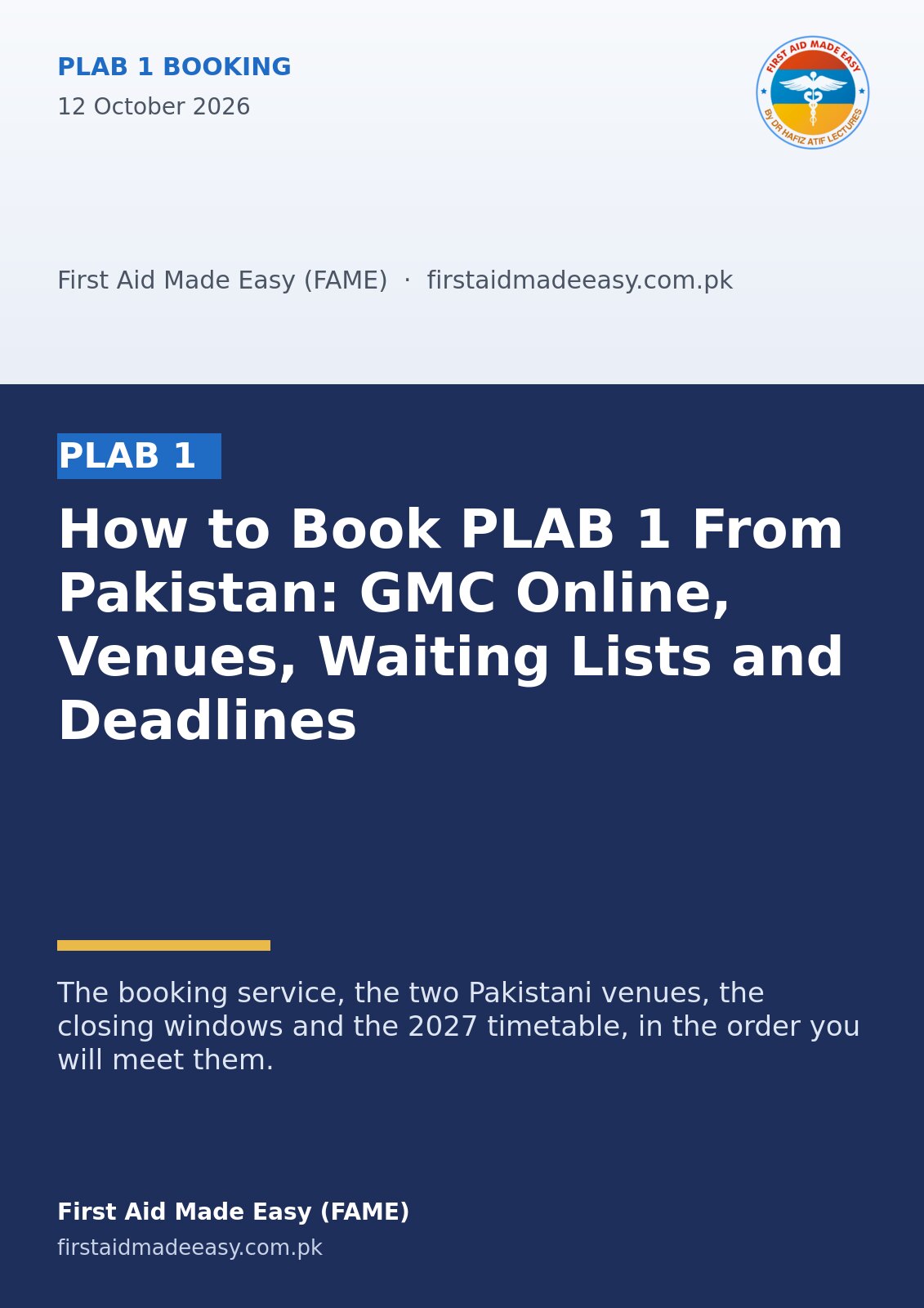 How to Book PLAB 1 From Pakistan: GMC Online, Venues, Waiting Lists and Deadlines