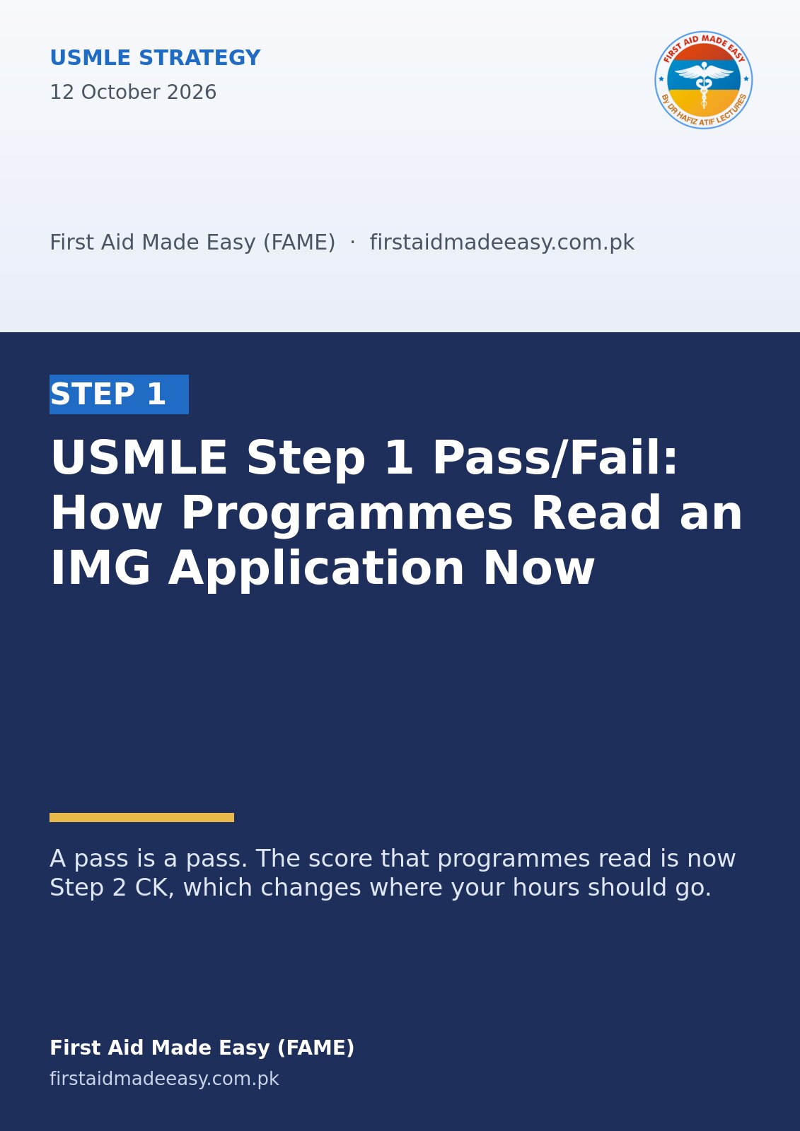 USMLE Step 1 Pass/Fail: How Programmes Read an IMG Application Now